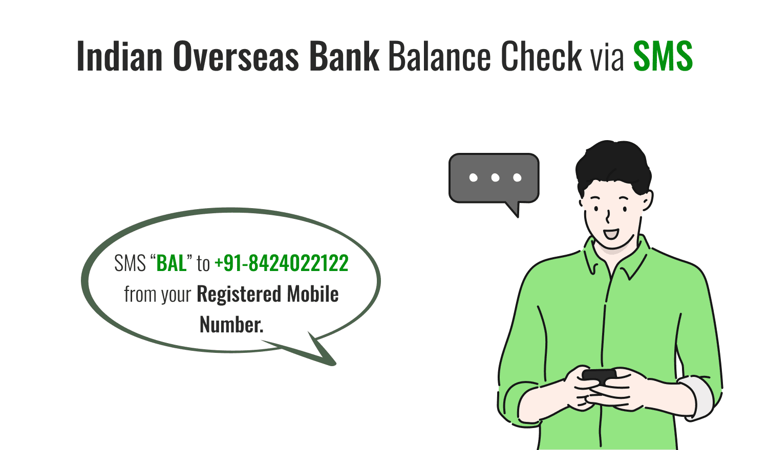 Indian Overseas Bank Balance Check through SMS